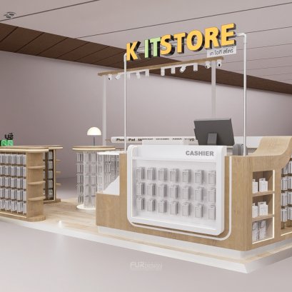 ออกแบบ ผลิต และติดตั้งร้าน : ร้าน K IT Store